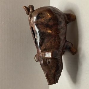 b98  clay Piggy bank 7x4 inch denmark